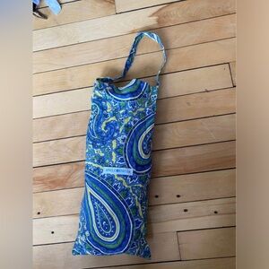 April Cornell Vibrant Blue and Green Paisley Baguette / Wine Tote